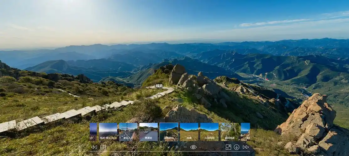 景区720vr功能拍摄通过720度全景三维立体的展示,把景区内的景点,完全