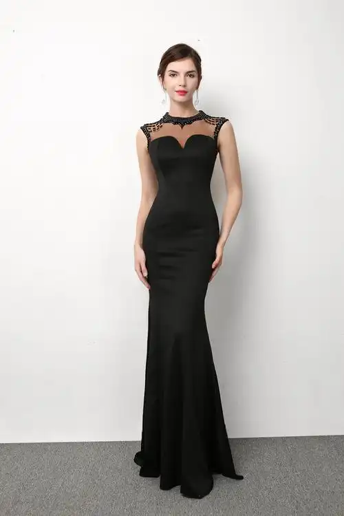 8169#公司年会走秀晚礼服时尚鱼尾宴会修身显瘦主持人礼服女长款