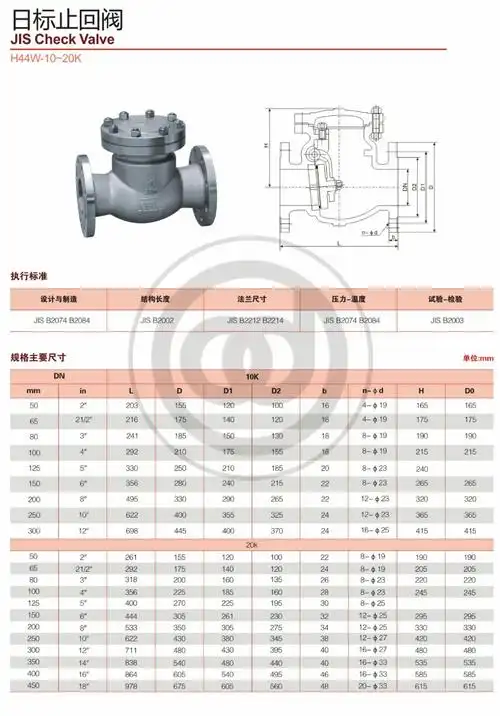 日标止回阀h44w10kjis止回阀