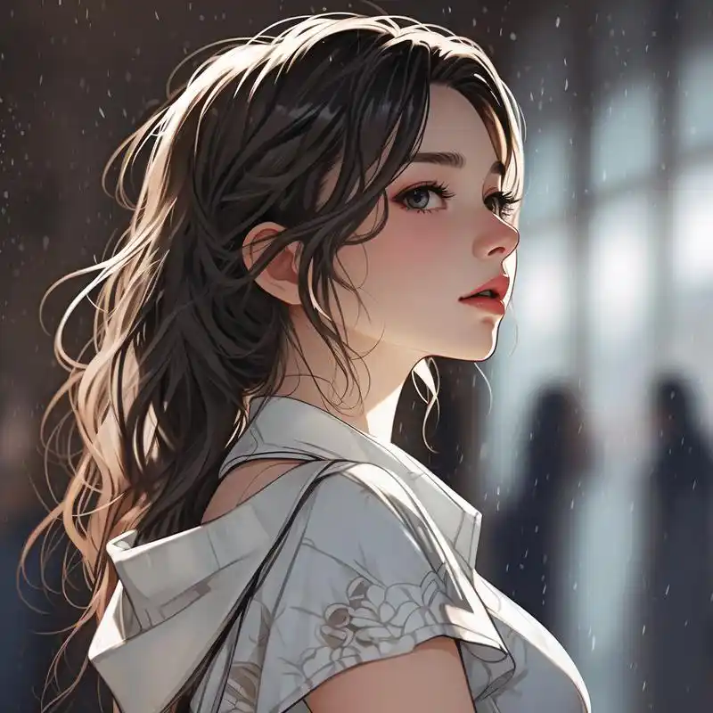 女生侧脸头像,谁看谁不爱93