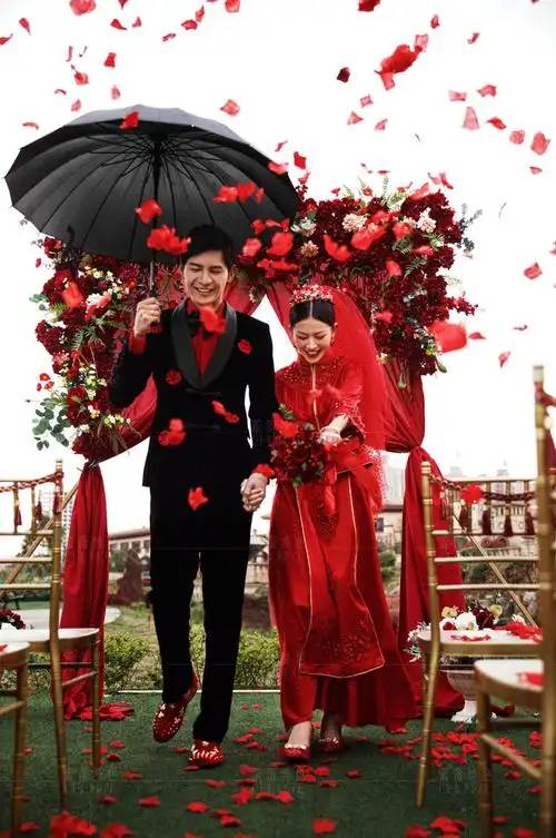 蕾蕾纯色中式婚礼现场系列