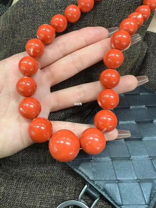 momo特大项链圆珠珊瑚台湾莫莫珊瑚04150克