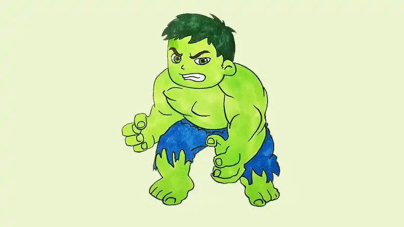 绿巨人简笔画打印