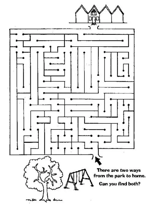 幼儿园迷宫简笔画