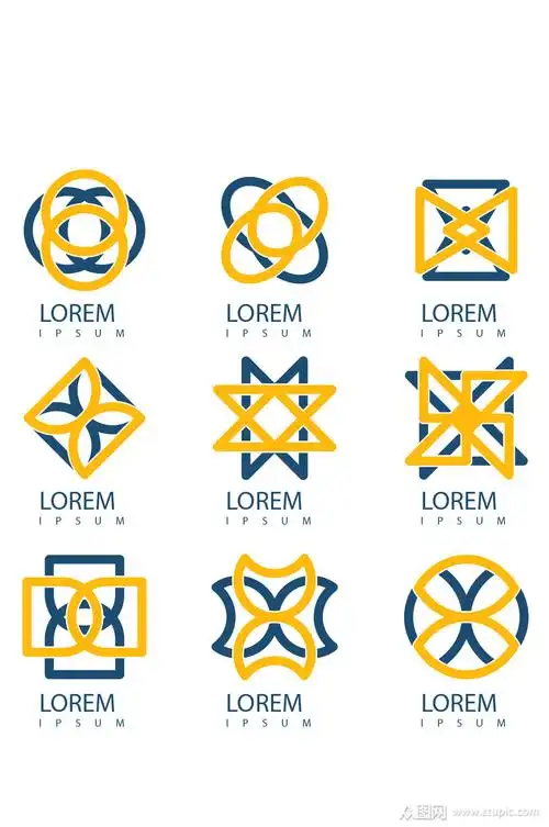 创意花型标志矢量素材