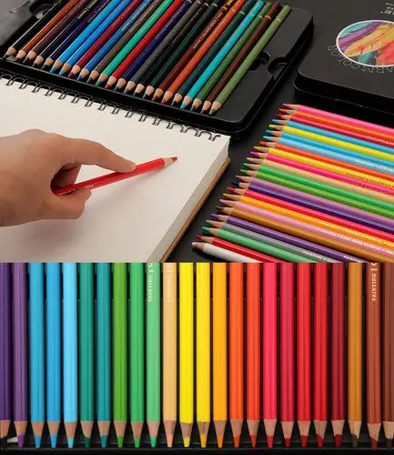 尼奥尼专业油性彩色铅笔铁盒72 48 36 24色专业手绘画笔量大批发