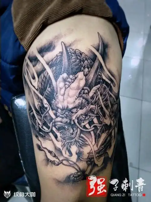 麒麟_纹身图案手稿图片_强子的纹身作品集