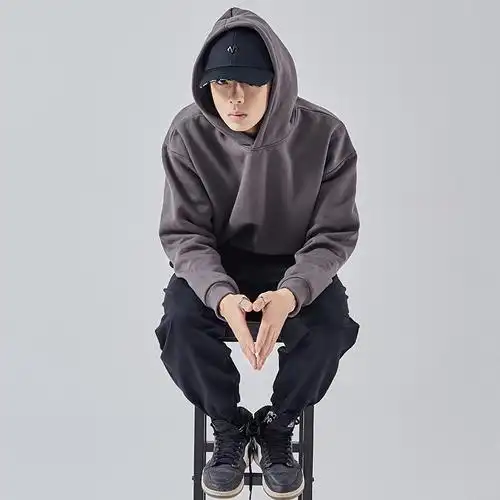 2019落肩连帽卫衣 糖果色宽松卫衣潮牌oversize薄款毛圈厚款加绒