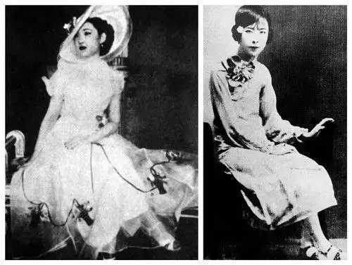 左图为赵四小姐,右图为夫人于凤至