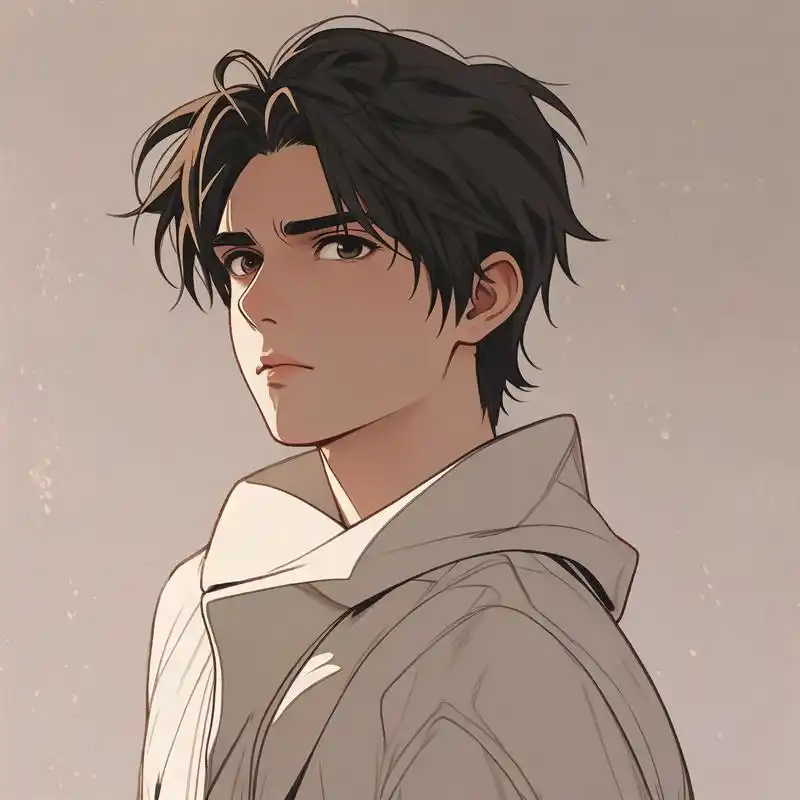 动漫男生侧脸90冷酷帅气头像 动漫中的男生总是那么吸引人,尤其是