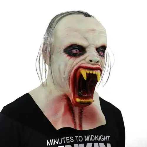 万圣节鬼脸吓人面具成人恐怖丧尸僵尸鬼舞乳胶修女女巫抖音整蛊 青年