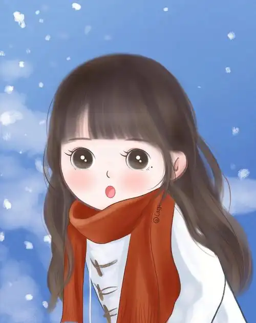 下雪啦这才是冬天氛围感打开方式女生头像