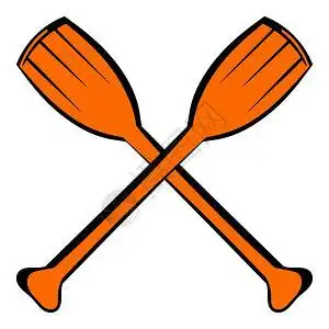 卡通风格船桨矢量图图片素材
