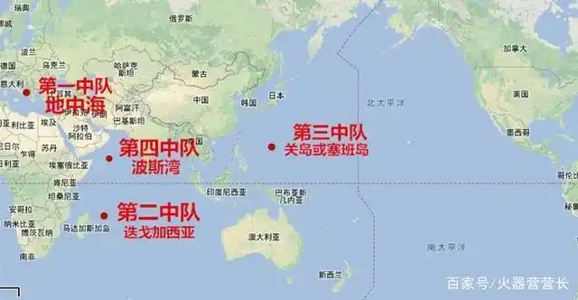 美国海军预置舰队部署位置