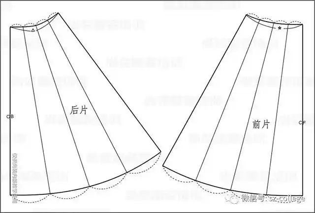 平面制版抽活褶裙制版