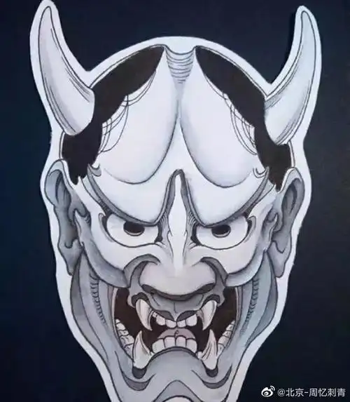 纹身作品推荐分享日式般若手稿,这几张太酷!