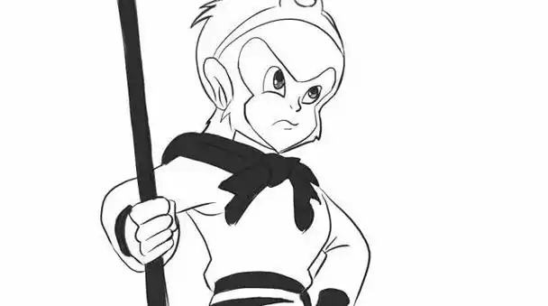 孙悟空人物幼儿 strong>简笔画 /strong>图片怎么画