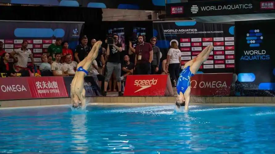 跳水世界杯蒙特利尔站中国队获得混合团体冠军