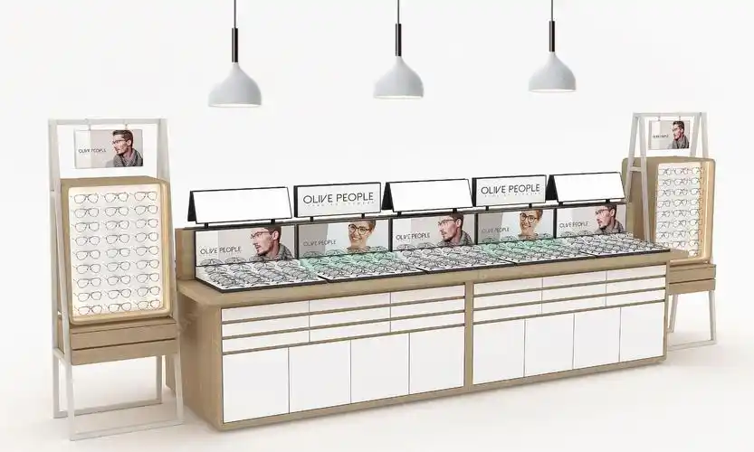 定制太阳眼镜柜台创意时尚眼镜店展示柜双面眼镜摆架中岛柜展示柜