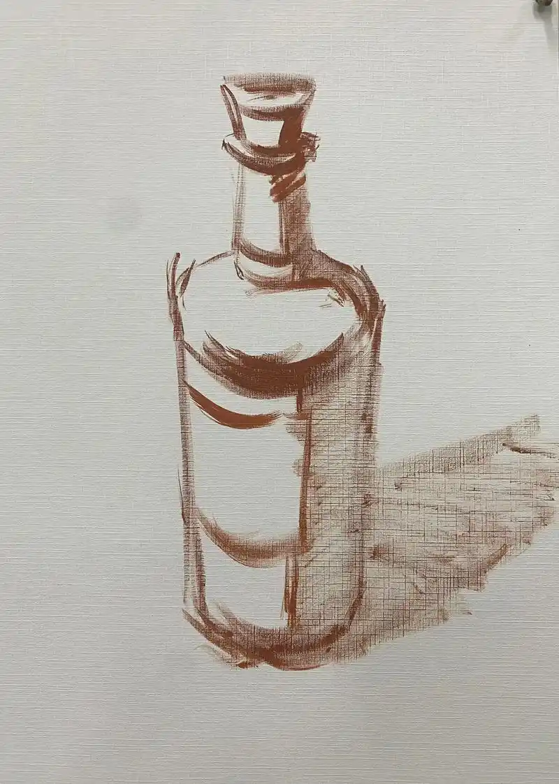 酒瓶步骤 #艺考集训 #美术色彩基础教学 #色彩静物 #跟 - 抖音