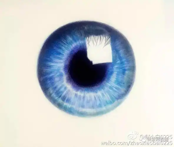 部分细节—瞳孔(彩铅绘制步骤图)_素描教程绘画学院_零二七艺考