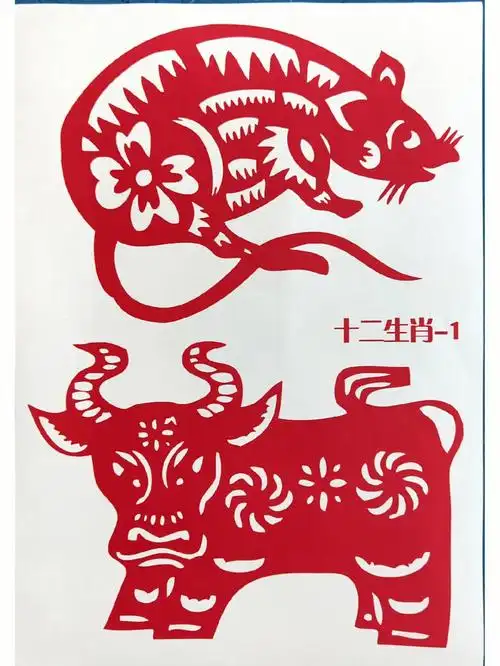 十二生肖剪纸模板