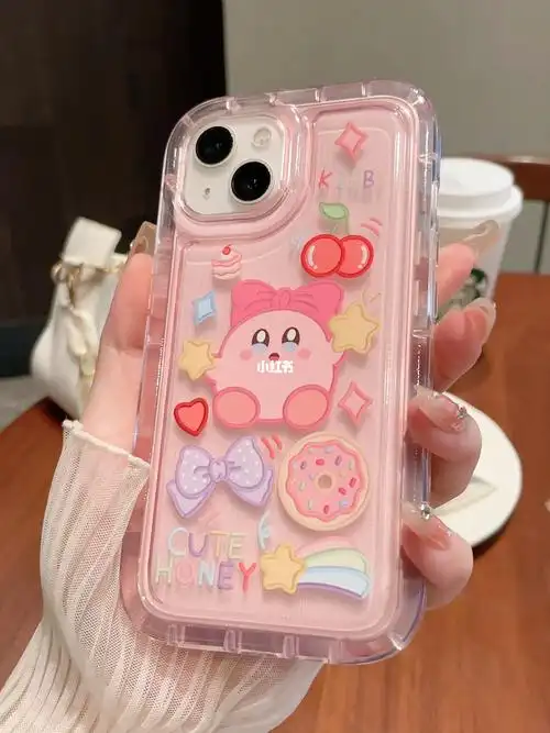 可爱晕了粉色少女心星之卡比手机壳
