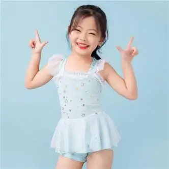 bfxy夏季儿童泳衣女童宝宝游泳衣小小童女孩连体裙式公主韩版时尚定制