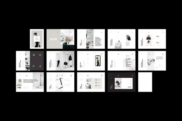 它采用极简美学设计,注重强烈的排版和白色空间.