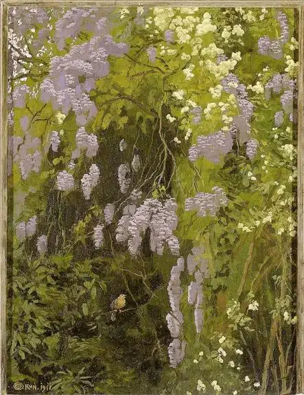 这一架紫藤,隔开了俗世_瀑布_克劳德·莫奈_先生