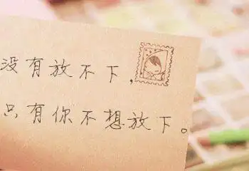 没有放不下,只有你不想放下.