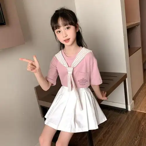 儿童夏装女孩12岁中大水手jk小学生学生校服