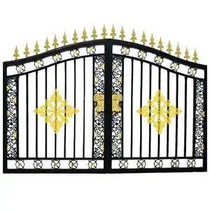 铁艺大门欧式别墅小区农家院双开门家用院子对开门农村乡村庭院11