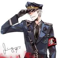 帅气卡通军装男生qq头像