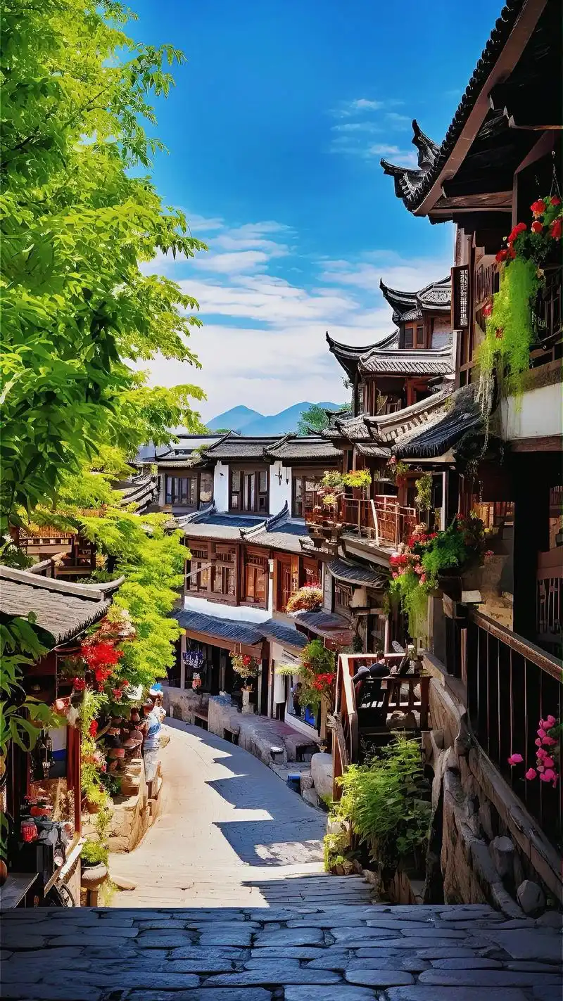 漫步在丽江古城,仿佛穿越时空进入了一个古老而迷人的世界.