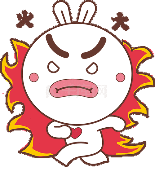 千库网官方ip库宝吉祥物快跑火大表情包