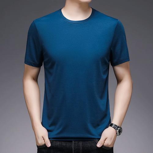 潮流体恤衫圆领啄木鸟丝光棉短袖夏季新款t恤男纯棉t恤韩版半袖