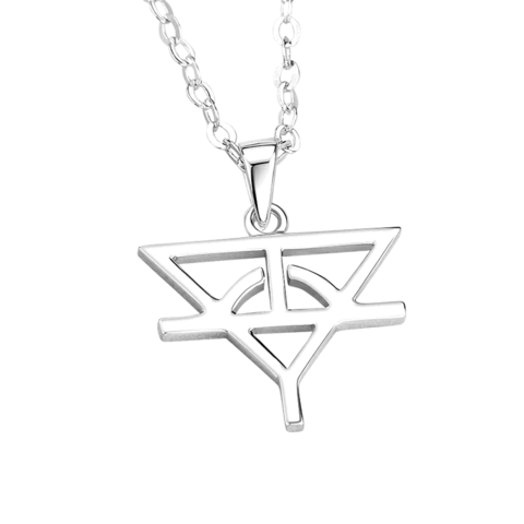 hcy华晨宇标志项链同款定制火星演唱会logo925纯银字母吊坠锁骨链