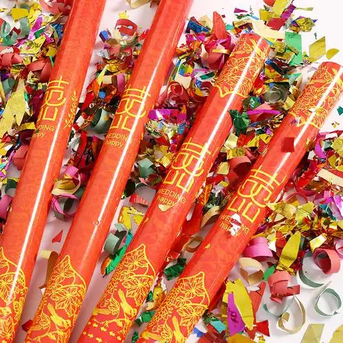 结婚用品米魁大全婚庆礼炮礼花炮棒手持彩带手拧彩花瓣雨桶婚礼喷花筒