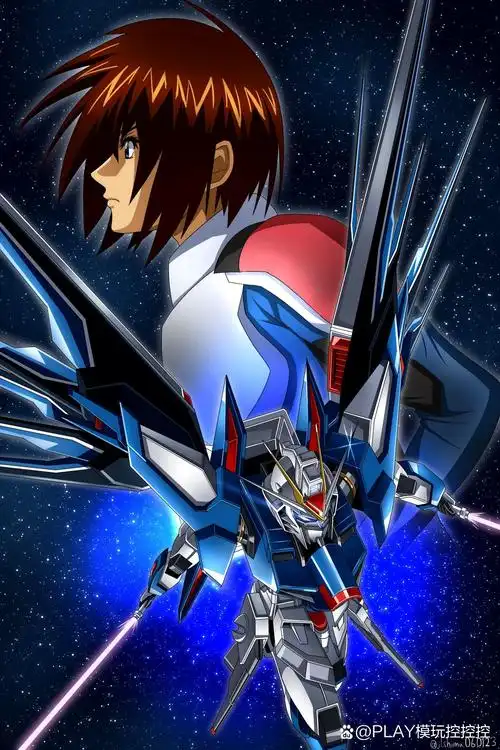 高达seed中主角基拉,飞鸟,阿斯兰驾驶的机体插画,来自豚キムチ定食.