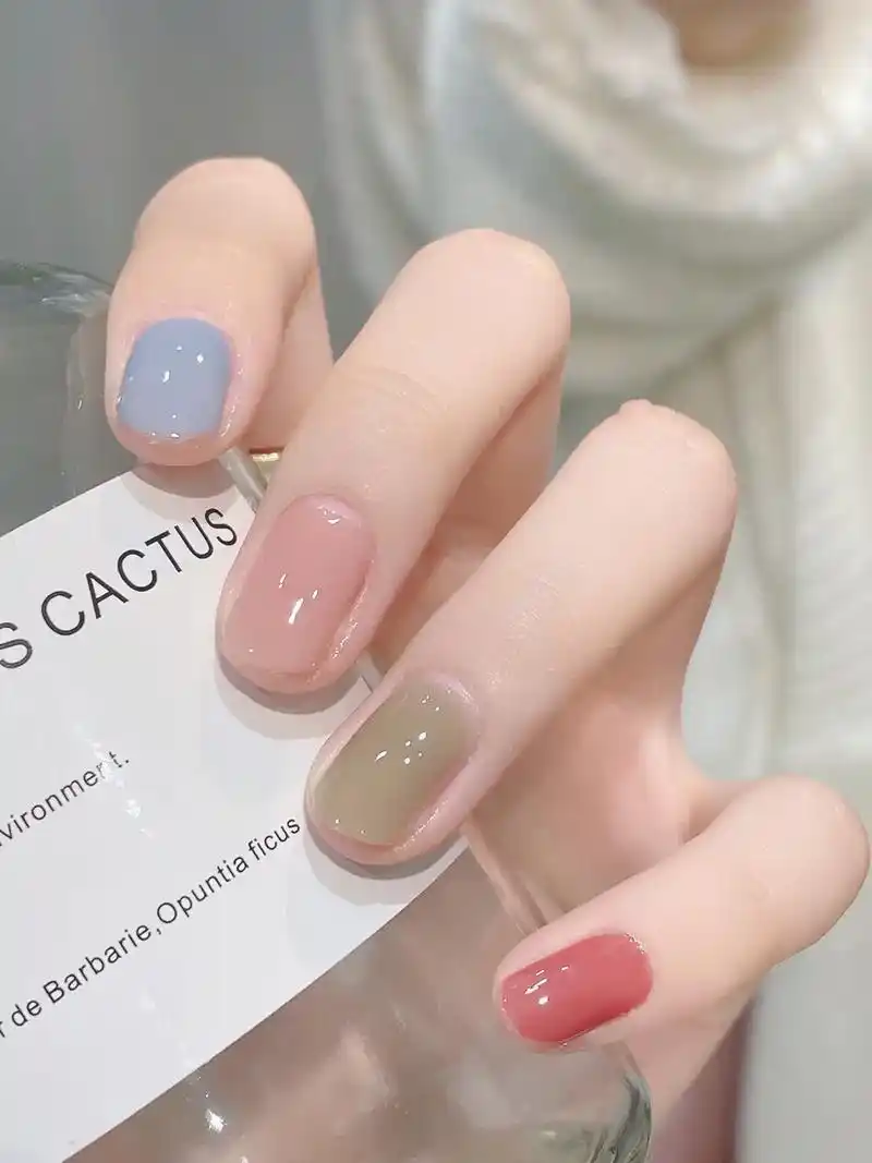 超温柔的彩虹糖指甲油97#美甲 #显白颜色 #网红美甲 #美 - 抖音