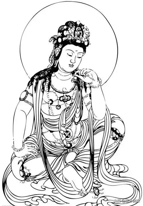 佛像线稿42张,阿弥陀佛,好图转发收藏