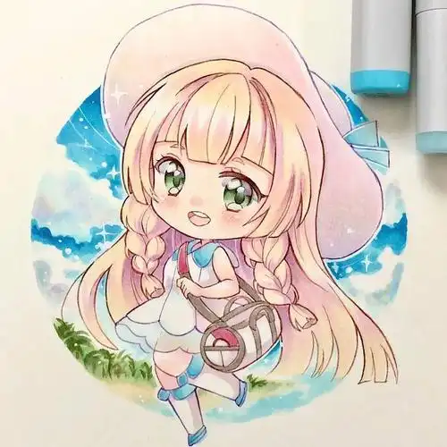 马克笔手绘 | 超萌超可爱q版马克笔动漫手绘,没有你绝对不行