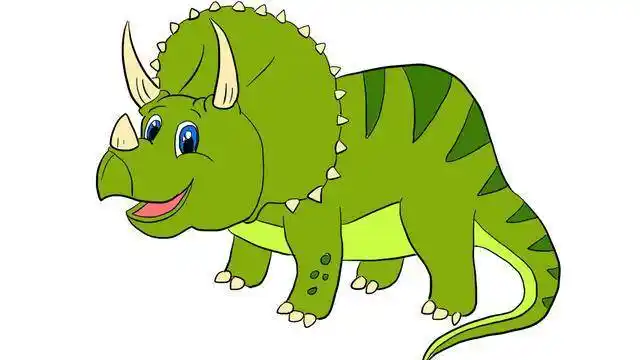 三角龙简笔画 三角龙简笔画幼儿