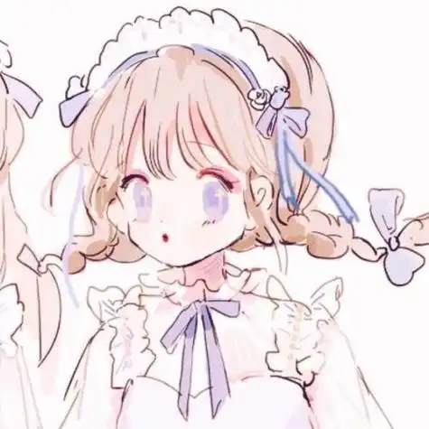 动漫闺蜜头像可爱双马尾辫