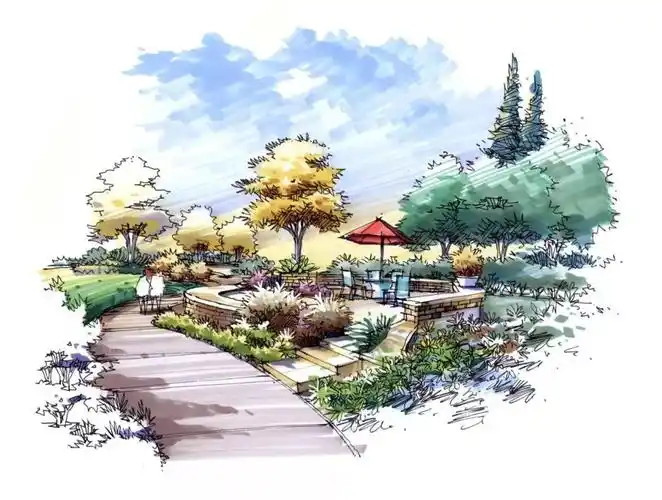 考研|100张景观手绘万能效果图(收藏)-景观设计-筑龙园林景观论坛