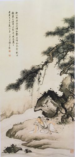 工笔国画底稿 陈少梅传统工笔山水画白描打印稿1#毛笔勾线宣纸稿