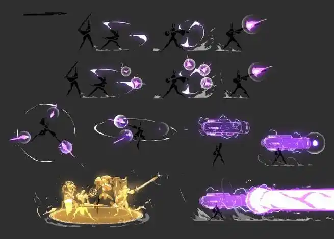 打斗魔法特效twi@cobalt_requin#绘画参考##板绘##绘画素材