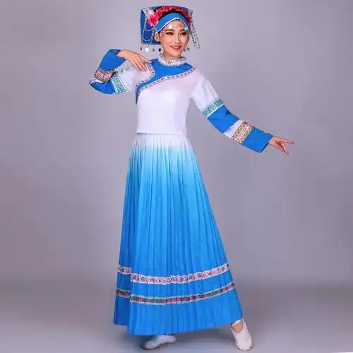 贵州黔南布依族服装女套装演出服民族表演服女装少数民族服饰成人