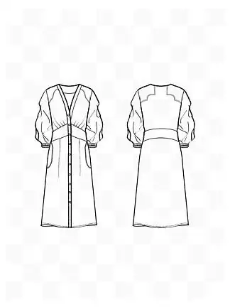 【手绘泡泡袖连衣裙】图片免费下载_手绘泡泡袖连衣裙素材_手绘泡泡袖